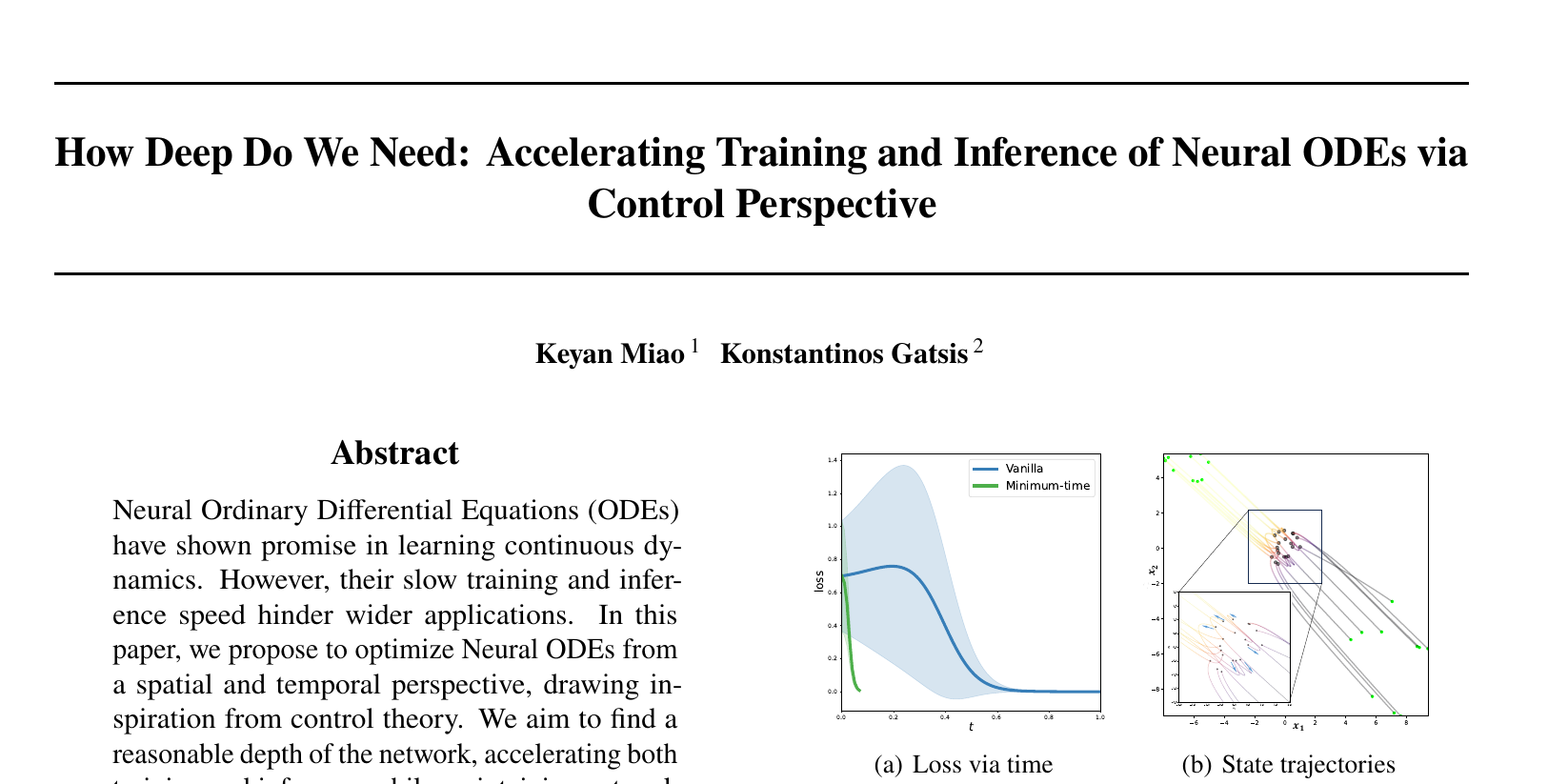 How deep do we need: Accelerating training and inference of neural ODEs via control perspective thumbnail